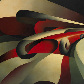 Tullio Crali, Le forze della curva (detail), 1930. Courtesy of Mart