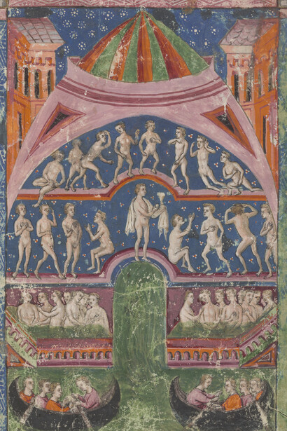 The bath tritura, in Peter of Eboli (fl. 11961220), Baths of Pozzuoli. Southern Italy, ca. 1400. Courtesy of Morgan Library and Museum