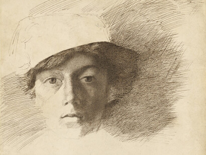 Charles Samuel Keene, Self-portrait, about 1845. Courtesy of J. Paul Getty Museum