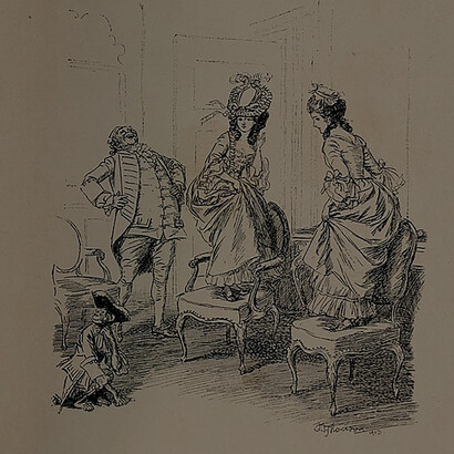 Evelina navigates social norms and customs with Reverend Arthur Villiers as her guardian, emphasizing the pressure on women to uphold virtue and navigate the transition from fatherly protection to marital responsibility