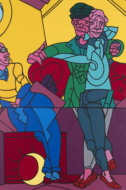 Valerio Adami, Ascoltando la radio, 2022. Courtesy of Templon