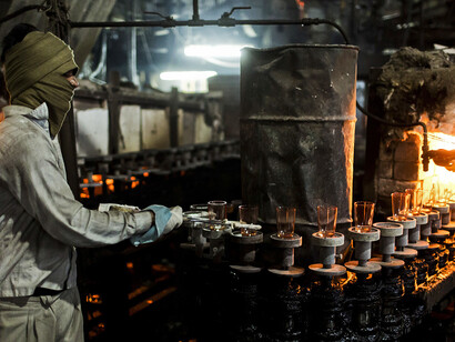 Fábrica de vidrio en la India