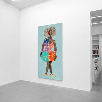 Aria Dean, Sandra Mujinga and Tschabalala Self, exhibition view. Courtesy of Galerie Eva Presenhuber