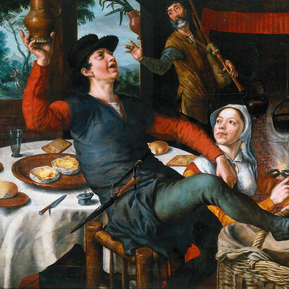 Pieter Aertsen , *De eierdans* (detalle), 1552