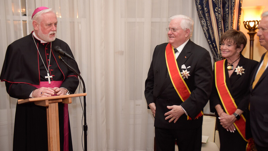 October 1, 2018 with HE Archbishop Paul Richard Gallagher, secretary for a relations with states for the Vatican number three in the world (foreign minister of the Vatican state)