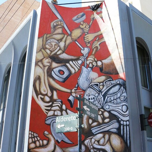 Mural Neuquen, artistas Eduardo Carnero y Antonio Ortega Castellano, Neuquen, Argentina