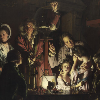 Joseph Wright 'of Derby', An experiment on a bird in the air pump, 1768. Courtesy of the National Gallery © Derby Museums
