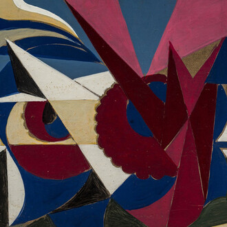 Giacomo Balla, Linee di forza di paesaggio maiolicato (detail), 1917-1918. Courtesy of Mart