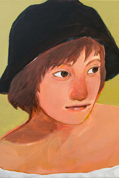 Corn Shuk Mei Ho, Woman with black hat, 2024. Courtesy of the artists and D Contemporary