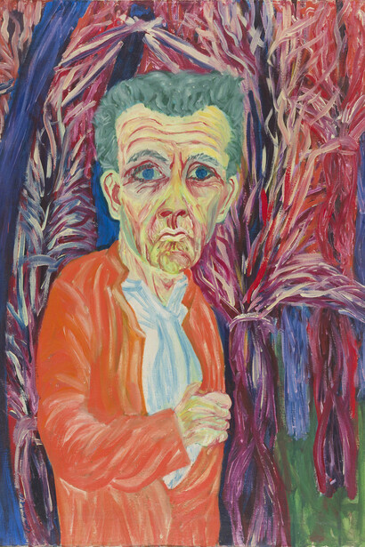 Paul Camenisch, Der mann in den reben (The man in the vineyard), 1926. Sentiment and observation. Art in Ticino 1850-1950, exhibition painting. Courtesy of MASI Lugano