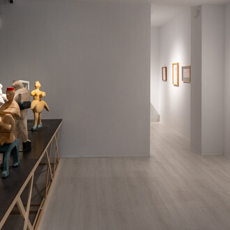 Francisco Leiro, Escrache, vista de exhibición. Cortesía de la Galería Moisés Pérez de Albéniz