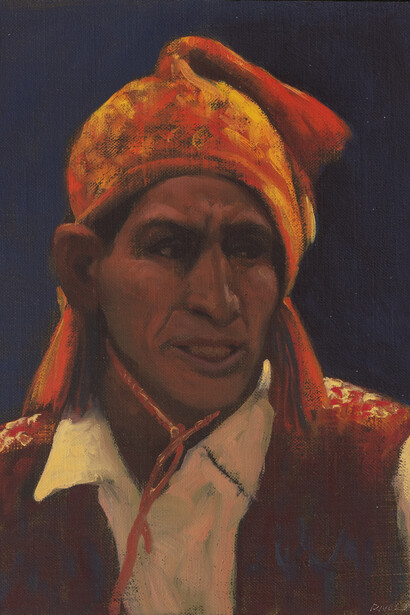 Elias Rivera, Portraits of Peru #5, 2000. Courtesy of LewAllen Galleries