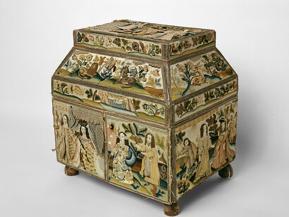 Made by Rebecca Stonier Plaisted (English, active, c. 1668), England
Casket Depicting Scenes from the Old Testament, 1668