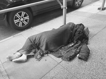 A not uncommon sight in New York. Photo by César Chelala