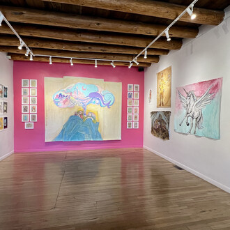 Swoon, Into the forest, exhibition view. Courtesy of Turner Caroll