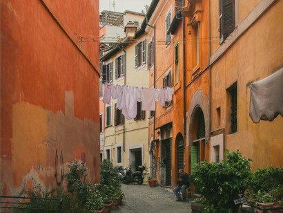 Vicolo di Roma, italia
