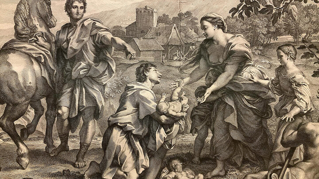 Robert van Audenaerde, Il ritrovamento di Romolo e Remo, 1728