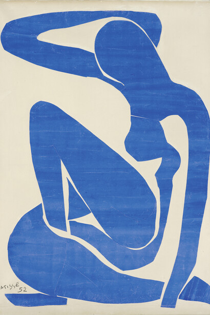 Henri Matisse, Nu bleu I (Blue nude I), 1952. Courtesy of Fondation Beyeler, Riehen/Basel, Beyeler Collection, © Succession H. Matisse / 2024, ProLitteris, Zurich. Photo by Robert Bayer