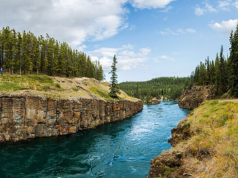 The Yukon River crossing the Miles Canyon, Yukon, Canada