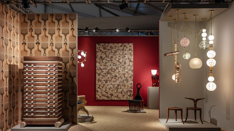 Jomo Tariku, Juxtaposed: a portal to African Design, exhibition view. Courtesy of Wexler Gallery