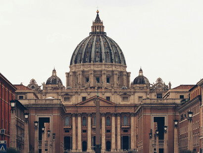 Frontal view of St. Peter's Basilica