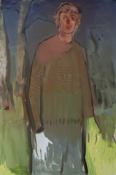 Jakub Čuška, The lost dandy, painting in exhibition. Courtesy of Jiri Svestka Gallery