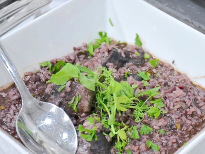 Arroz de lampreia com salsinha