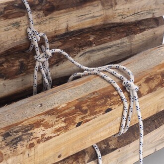 Karsten Födinger, Neutral Buoyancy Lab, detail, 2015, wood, logs, concrete, rope, 250 x 310 x 80 cm, Cabinet, Milano, Courtesy Artist and Cabinet Milan, Photo Filippo Armellin