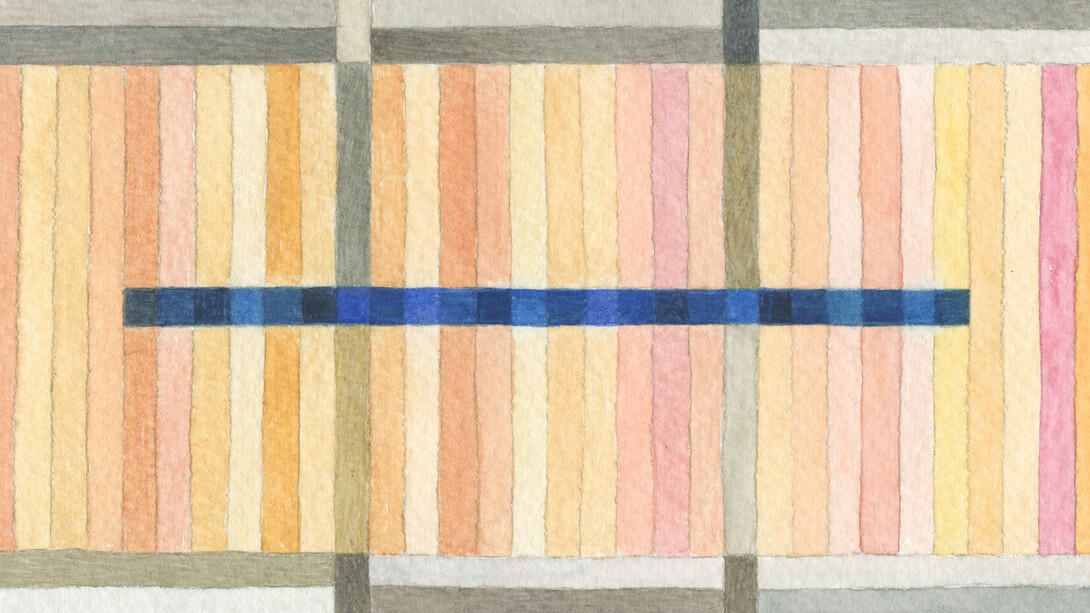 Thirds divided, watercolour, 16 x 12cm, Mark Weighton, 2024