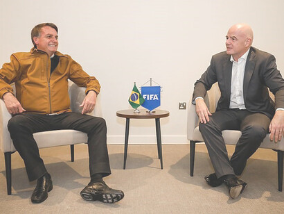 President of the Republic Jair Bolsonaro visits the Lusail stadium, Doha, Qatar