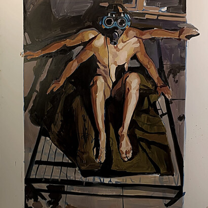 "Insecto". 2024. Óleo sobre tela del artista plástico Philipp Anaskin