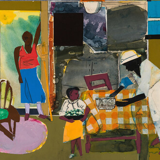Romare Bearden, Before dawn (detail), 1985. Courtesy of DC Moore Gallery