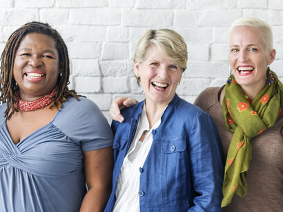 Happy women. A woman does not need pharmaceuticals to prevent pregnancy