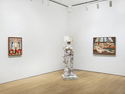 Caroline Coon and Francesca DiMattio, Snapdragons, exhibition view. Courtesy of Stephen Friedman Gallery