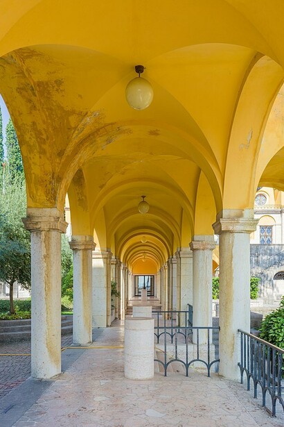 Piazzetta dalmata square at the Vittoriale degli Italiani, Italy