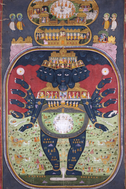 Krishna as Vishvarupa, Rajasthan, India, 19th century. Courtesy of Kapoor Galleries