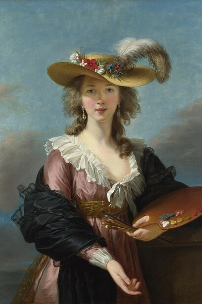 Elisabeth Vigée LeBrun Self-Portrait in a Straw Hat (1782)