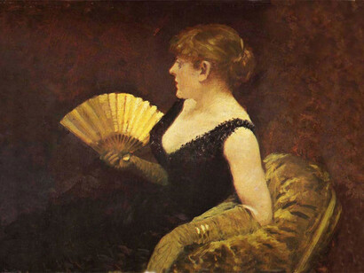 Giuseppe De Nittis, Dama col ventaglio,1874