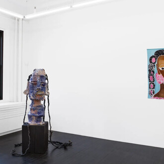 Leilah Babirye, Dembe lya ba kuchu (queer peace), exhibtion view. Courtesy of Gordon Robichaux Gallery