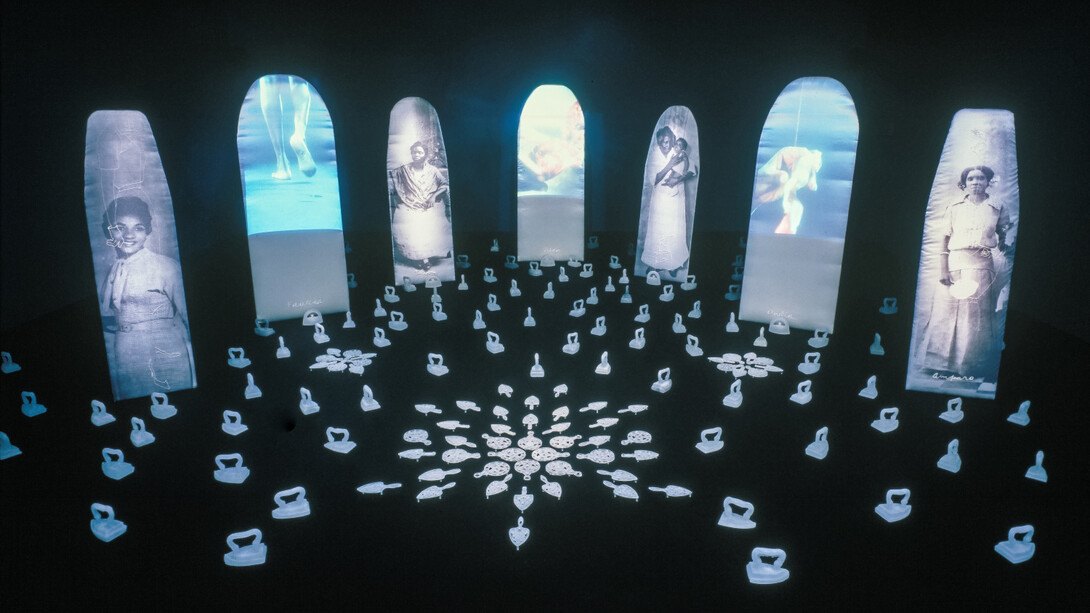María Magdalena Campos-Pons with Neil Leonard, Spoken softly with mama, 1998. Courtesy of Frist Art Museum