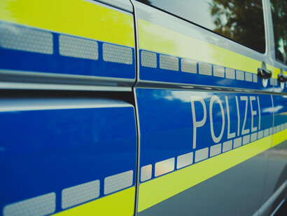 Close up of as German police vehicle
