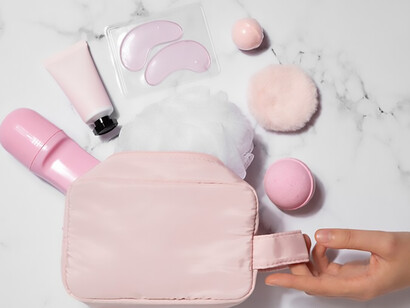 Unlock your beauty potential with a curated selection of makeup, skincare, and cosmetics neatly organized within a stylish vanity case, perfect for on-the-go glam