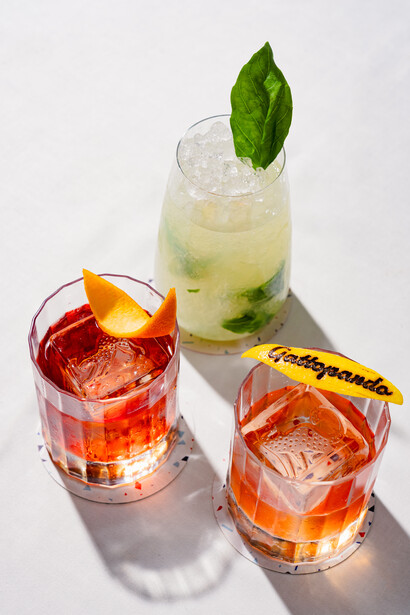 Drinks at Il Gattopardo in Mayfair, London, UK
