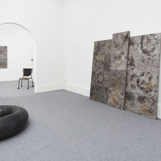 Edoardo Caimi, An hour, several weeks, few centuries, exhibition view. Courtesy of The Address