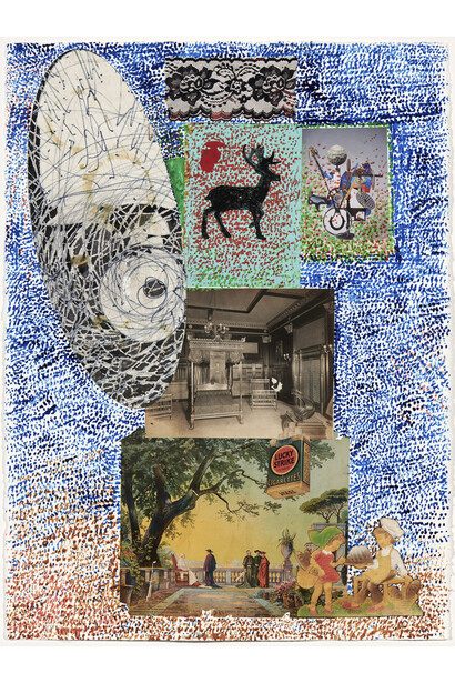 Robert Hudson
Lucky Strike
2018
acrylic, charcoal, and collage on paper
30 x 22 inches