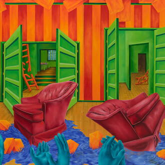 Rachel Simon Marino, Running on air (detail). Courtesy of Berggruen Gallery