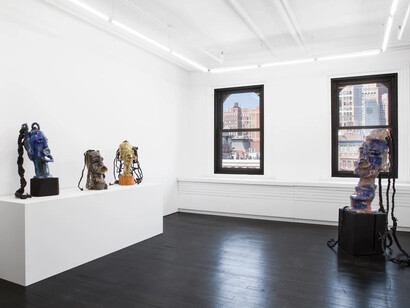 Leilah Babirye, Dembe lya ba kuchu (queer peace), exhibtion view. Courtesy of Gordon Robichaux Gallery