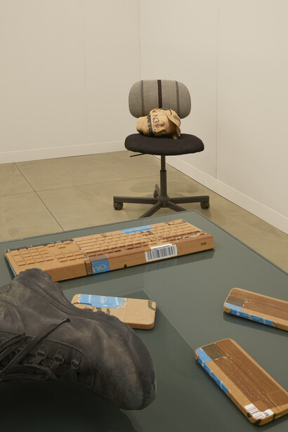 Josh Kline, Social media, exhibition view. Courtesy of Lisson Gallery