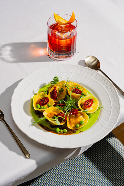 Dining at Il Gattopardo in Mayfair, London, UK