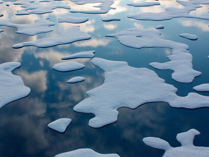 Melting polar ice caps, Arctic Circle